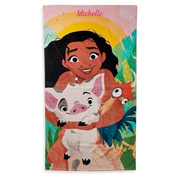 Moana Beach Towel Disney New Sealed Pua Hei Hei Swim Beach Sun Surf - Picture 6 of 6